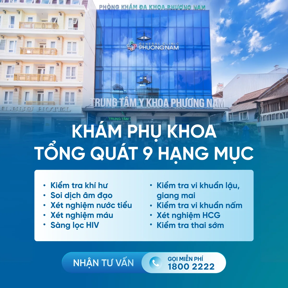 Khám phụ khoa tổng quát 9 hạng mục tại Trung Tâm Y Khoa Phương Nam