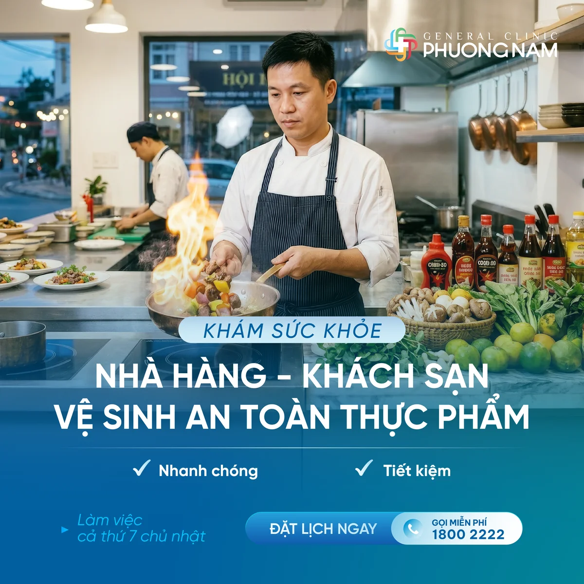 Khám sức khỏe ATTP cho đầu bếp, nhân viên chế biến