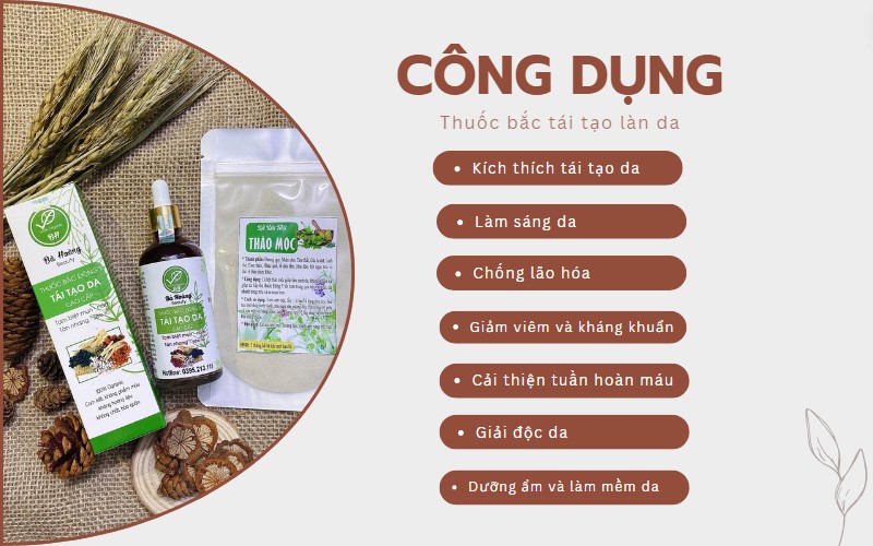 công dụng của thuốc bắc tái tạo da