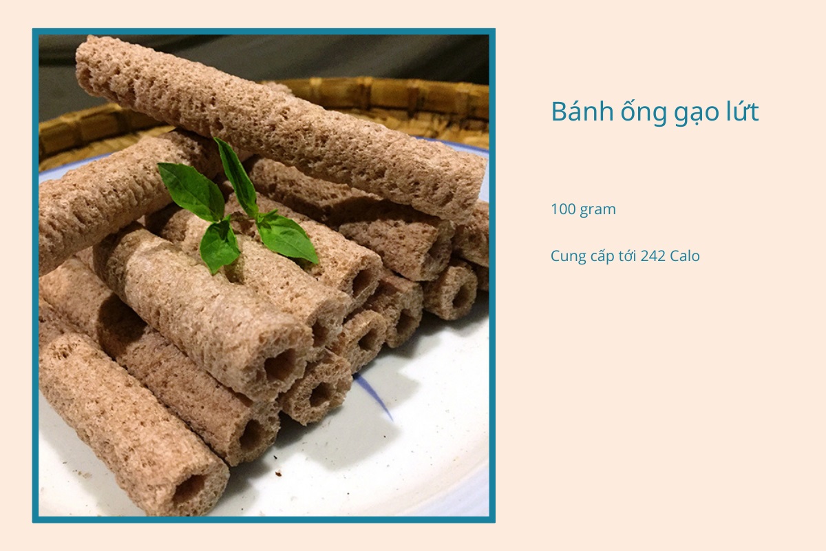 Bánh ống gạo lứt bao nhiêu Calo