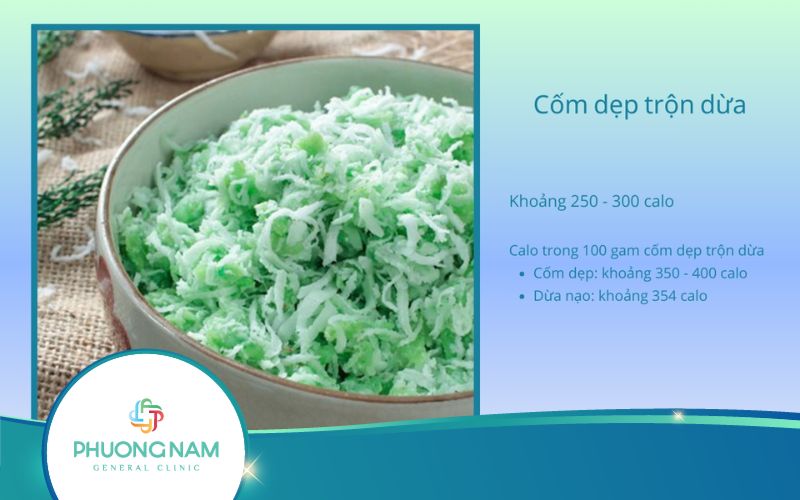 Cốm Dẹp Trộn Dừa Bao Nhiêu Calo? | Ăn Vặt Healthy