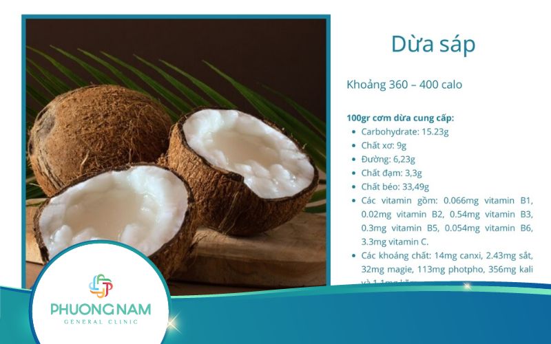 Dừa Sáp Bao Nhiêu Calo? Ăn Dừa Sáp Có Béo Không?