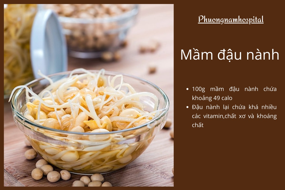 Mầm đậu nành bao nhiêu calo