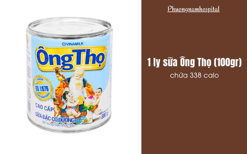 Trong 100g sữa Ông Thọ sẽ chứa 338 calo