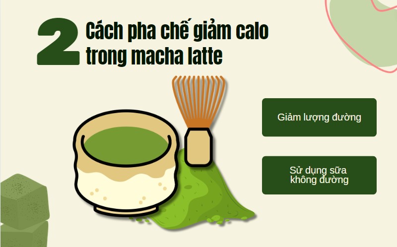 bí quyết giảm calo trong matcha latte 1