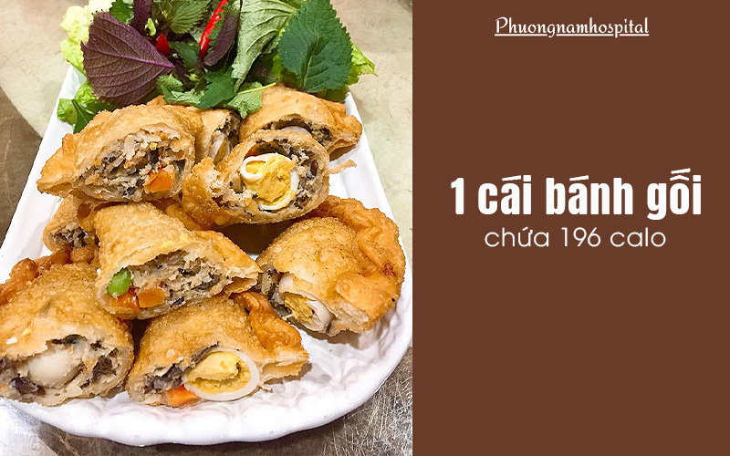 Trung bình trong 1 cái bánh gối sẽ chứa 196 calo