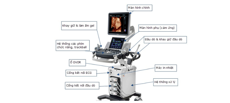 Cấu tạo của máy siêu âm