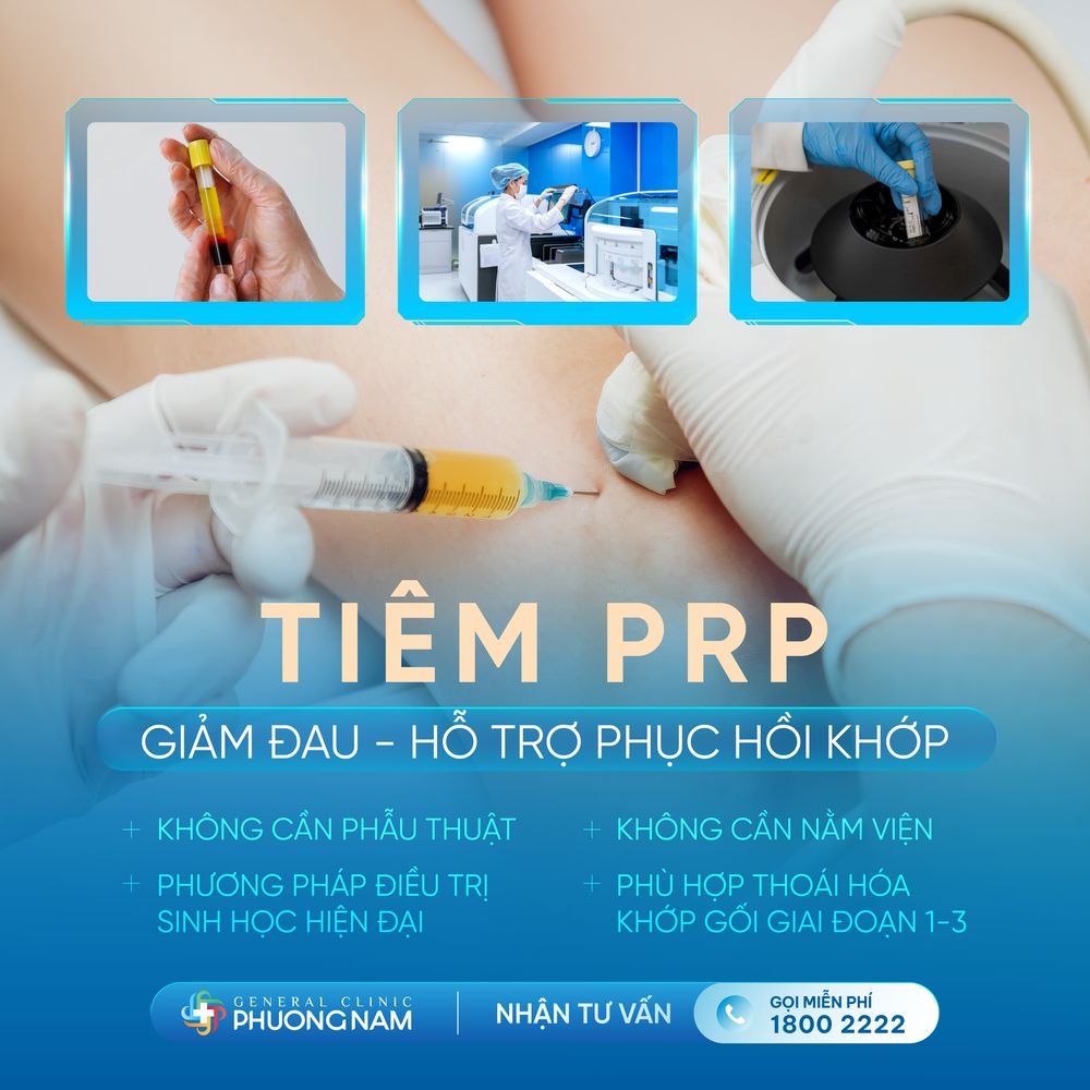 Tiêm PRP giảm đau, hỗ trợ phục hồi khớp tại Trung Tâm Y Khoa Phương Nam