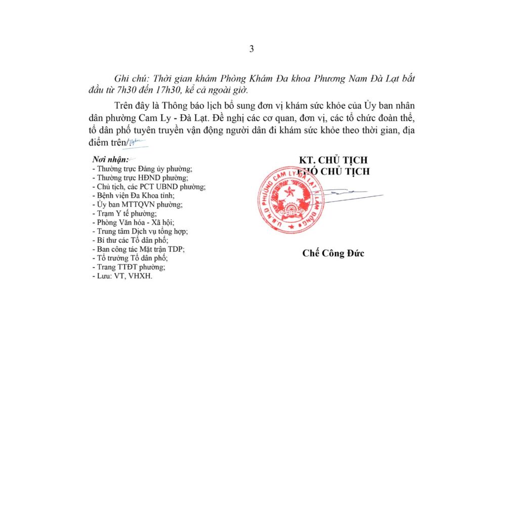 Thông báo 327/TB-UBND phường Cam Ly – Đà Lạt, trang 3