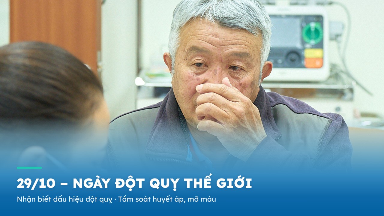 29/10 – Ngày Đột quỵ Thế giới: nhận biết dấu hiệu đột quỵ, tầm soát huyết áp và mỡ máu