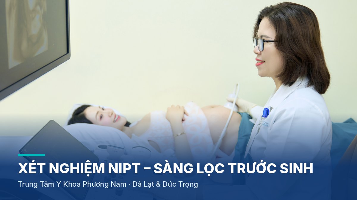 Bác sĩ sản khoa siêu âm thai trước khi làm xét nghiệm NIPT tại Trung Tâm Y Khoa Phương Nam